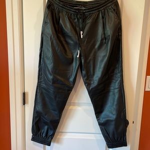 NWT Zara faux leather joggers
